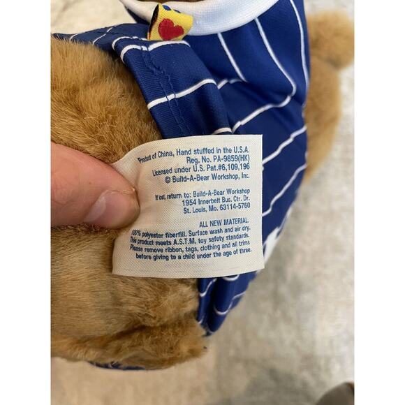 Build A Bear Workshop Soccer Bear Blue Outfit with Soccer Ball - Picture 5 of 6